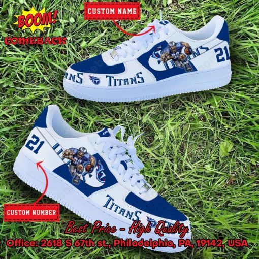 NFL Tennessee Titans Mascot Personalized Nike Air Force Sneakers