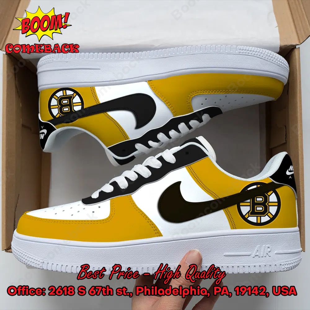 NHL Boston Bruins Luxury Nike Air Force Sneakers