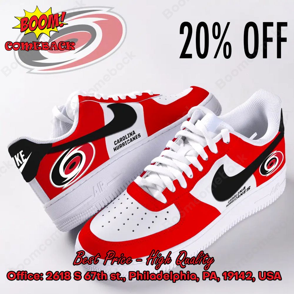 NHL Carolina Hurricanes Trending Nike Air Force Sneakers