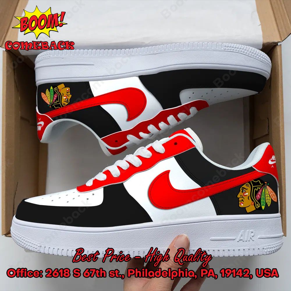 NHL Chicago Blackhawks Luxury Nike Air Force Sneakers