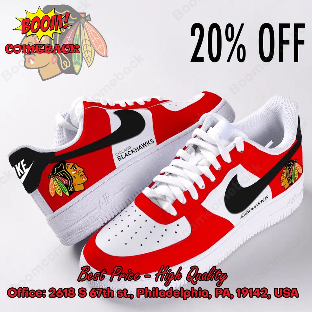 NHL Chicago Blackhawks Trending Nike Air Force Sneakers