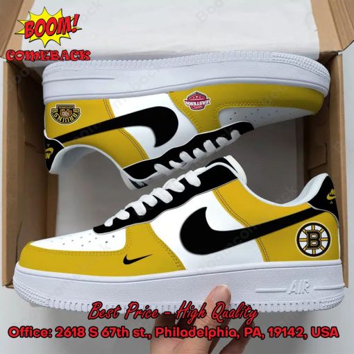 NHL Eastern Boston Bruins Logo Nike Air Force Sneakers