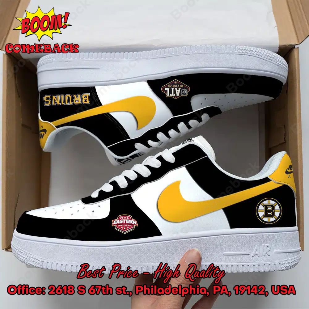 NHL Eastern Boston Bruins Nike Air Force Sneakers