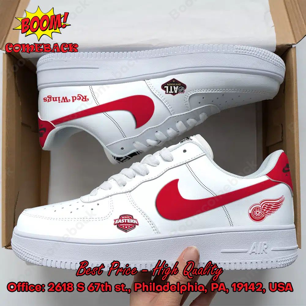 NHL Eastern Detroit Red Wings Nike Air Force Sneakers