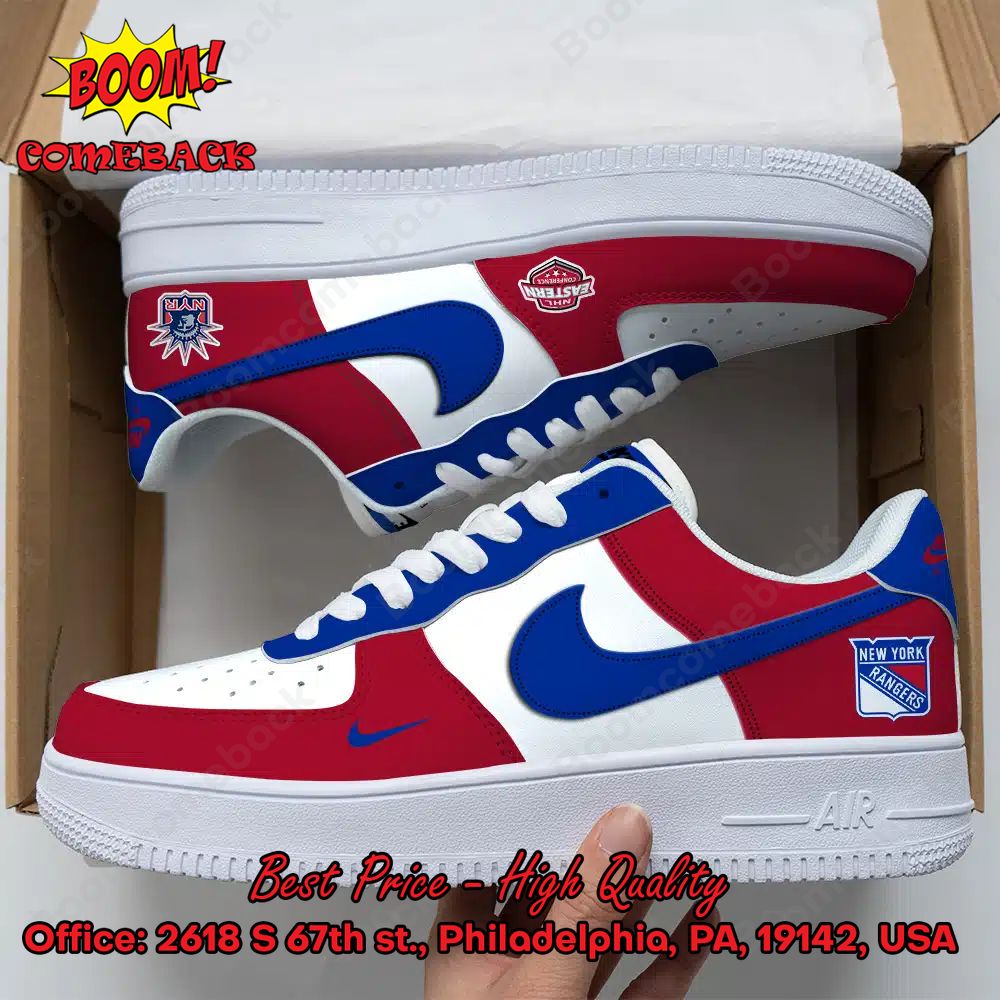 nhl eastern new york rangers logo nike air force sneakers 1 GFVQ1