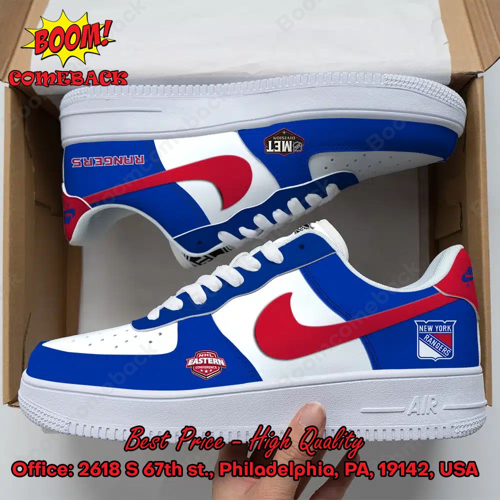 NHL Eastern New York Rangers Nike Air Force Sneakers