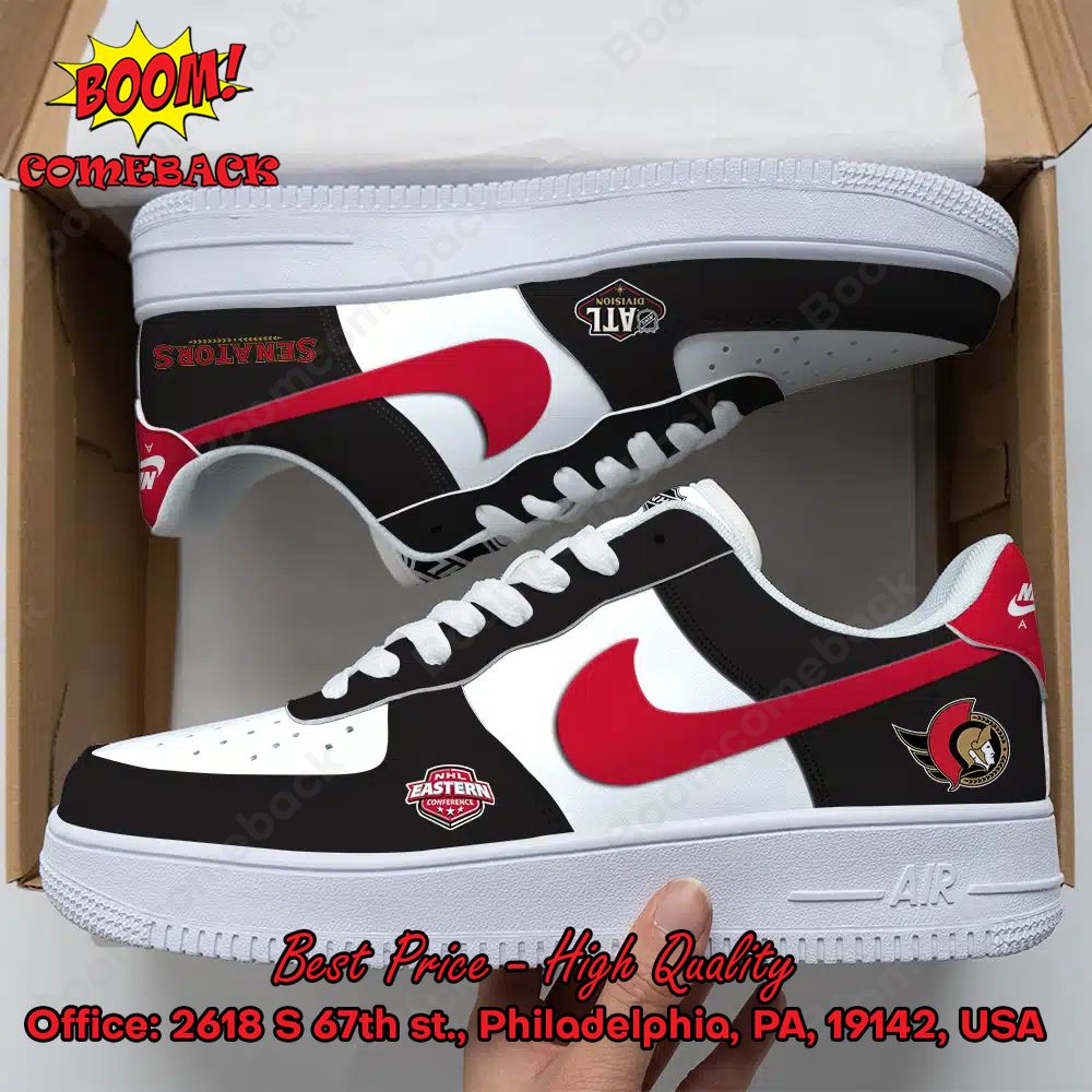 NHL Eastern Ottawa Senators Nike Air Force Sneakers