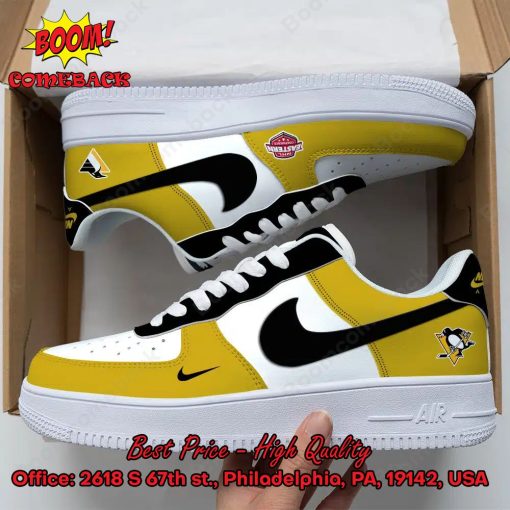 NHL Eastern Pittsburgh Penguins Logo Nike Air Force Sneakers