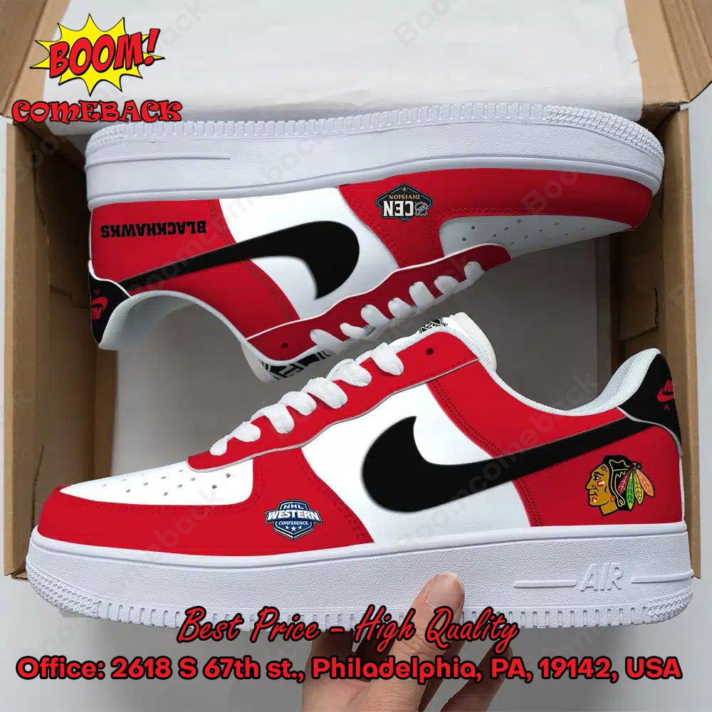 NHL Western Calgary Flames Nike Air Force Sneakers