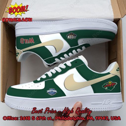 NHL Western Minnesota Wild Nike Air Force Sneakers