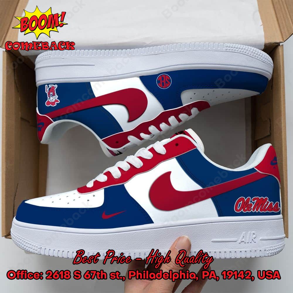 Ole Miss Rebels NCAA Nike Air Force Sneakers