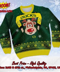 oregon ducks reindeer ugly christmas sweater 2 1g8B9