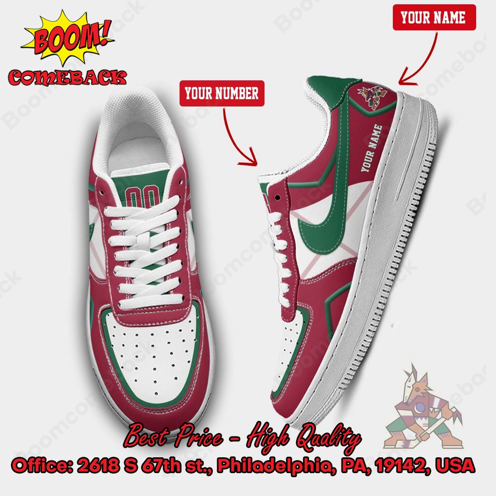 Personalized NHL Anaheim Ducks Nike Air Force Sneakers