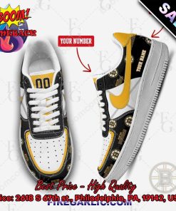 Personalized NHL Boston Bruins Nike Air Force Sneakers