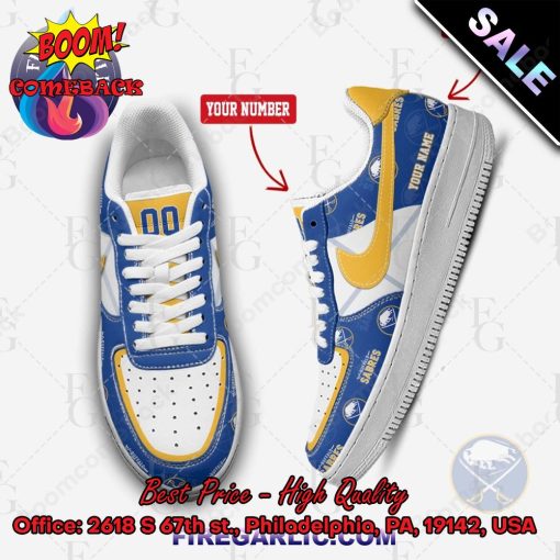 Personalized NHL Buffalo Sabres Nike Air Force Sneakers