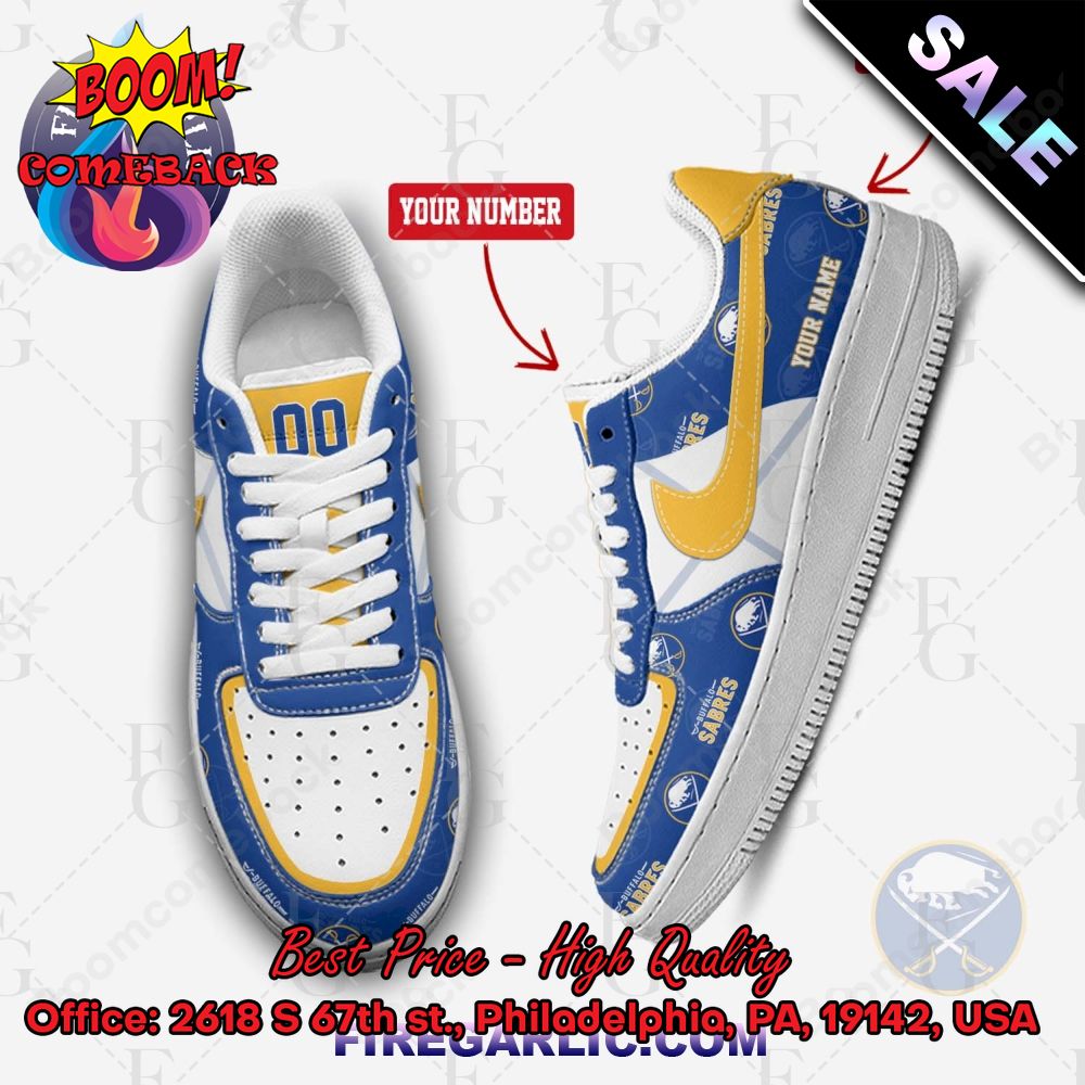 Personalized NHL Boston Bruins Nike Air Force Sneakers