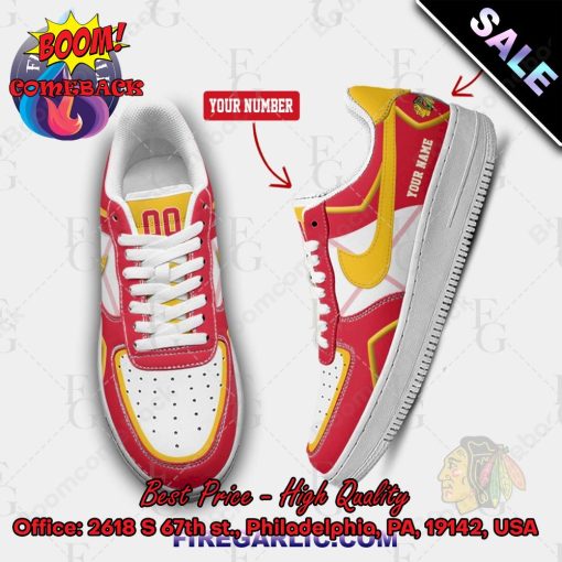 Personalized NHL Chicago Blackhawks Nike Air Force Sneakers