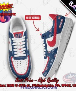 Personalized NHL Columbus Blue Jackets Nike Air Force Sneakers