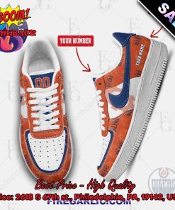 Personalized NHL Edmonton Oilers Nike Air Force Sneakers