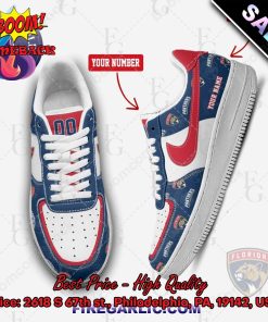 Personalized NHL Florida Panthers Nike Air Force Sneakers