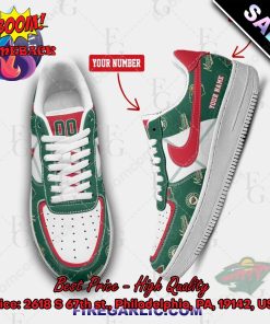 Personalized NHL Minnesota Wild Nike Air Force Sneakers