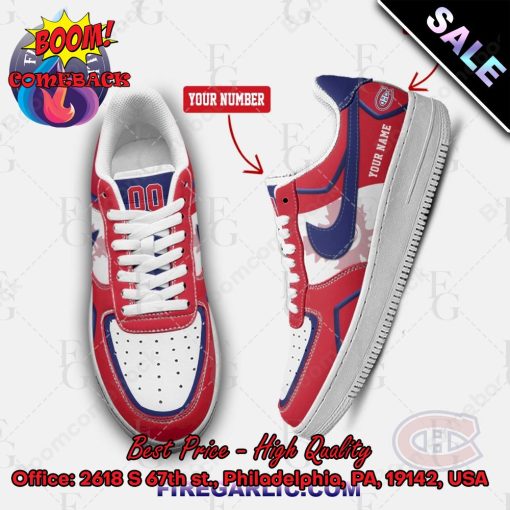 Personalized NHL Montreal Canadiens Nike Air Force Sneakers