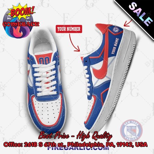 Personalized NHL New York Rangers Nike Air Force Sneakers
