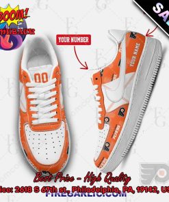 Personalized NHL Philadelphia Flyers Nike Air Force Sneakers
