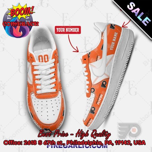 Personalized NHL Philadelphia Flyers Nike Air Force Sneakers