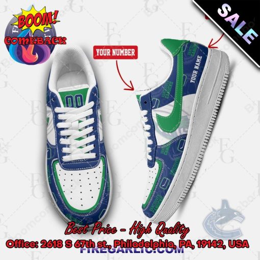 Personalized NHL Vancouver Canucks Nike Air Force Sneakers