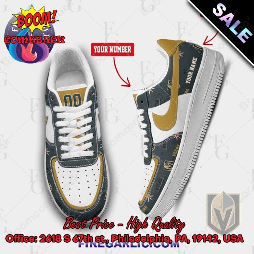 Personalized NHL Vegas Golden Knights Nike Air Force Sneakers