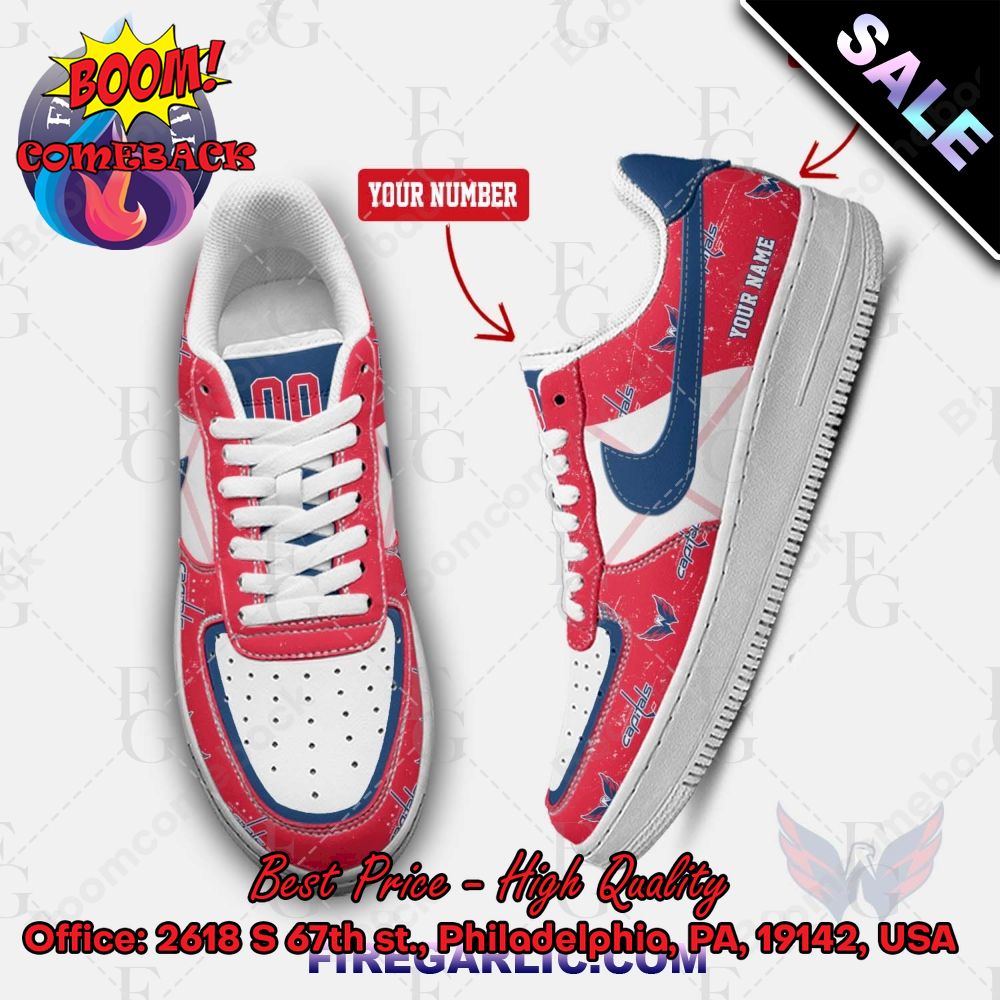 Personalized NHL Washington Capitals Nike Air Force Sneakers