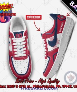 Personalized NHL Winnipeg Jets Nike Air Force Sneakers