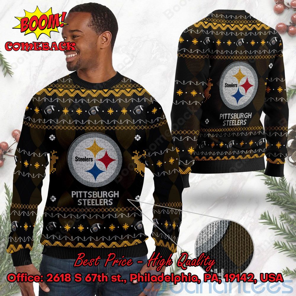 Pittsburgh Steelers Big Logo Ugly Christmas Sweater