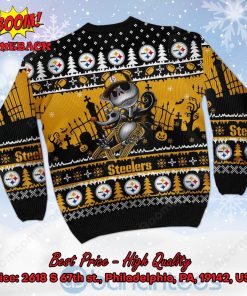 pittsburgh steelers jack skellington halloween ugly christmas sweater 3 P0hme