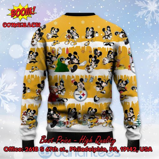 Pittsburgh Steelers Mickey Mouse Postures Style 2 Ugly Christmas Sweater