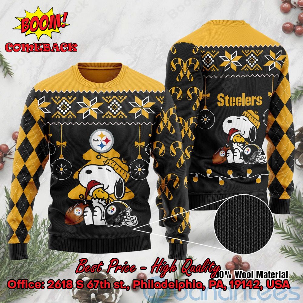 Pittsburgh Steelers Peanuts Snoopy Ugly Christmas Sweater