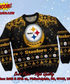 pittsburgh steelers santa claus in the moon ugly christmas sweater 2 qSUZZ