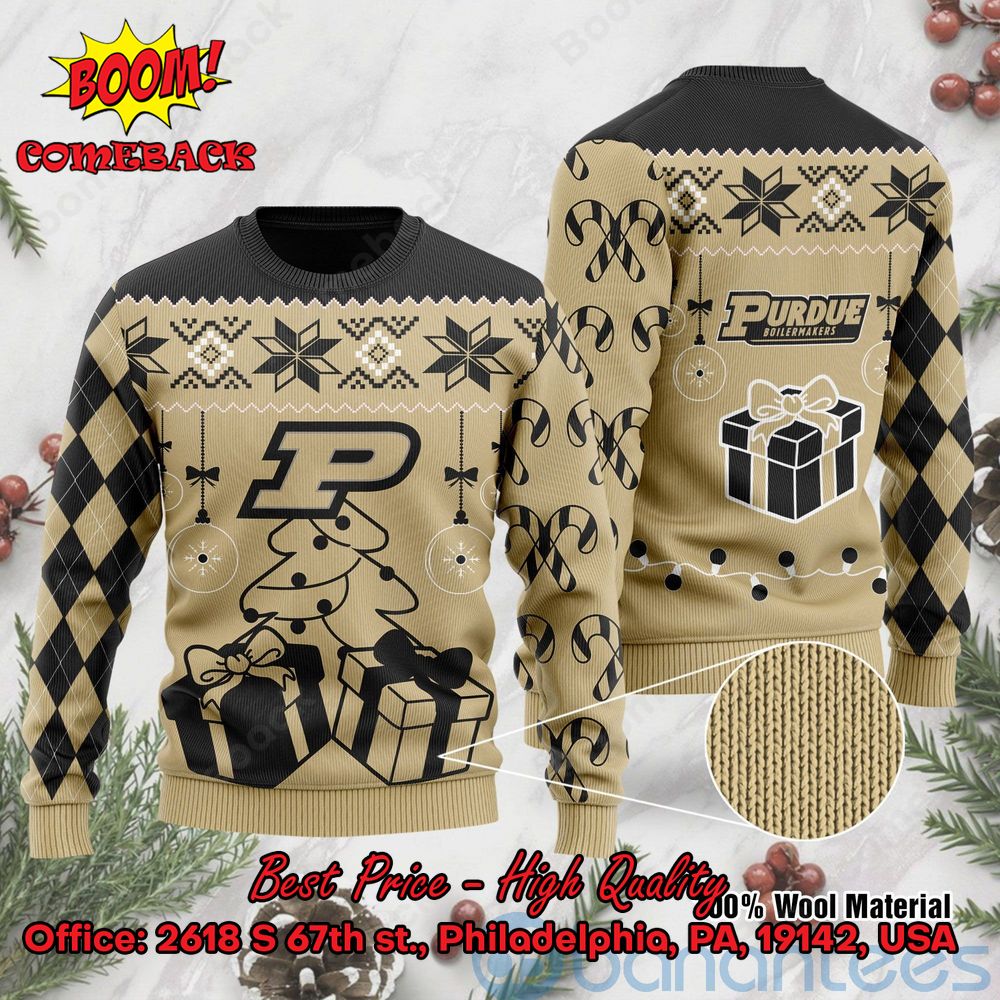 LIMITED DESIGN Purdue Boilermakers Christmas Gift Ugly Christmas Sweater