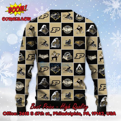 Purdue Boilermakers Logos Ugly Christmas Sweater