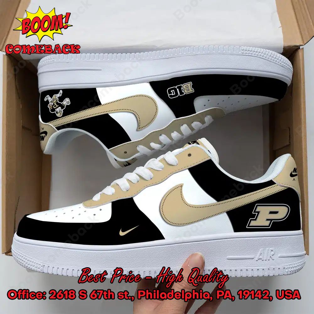 Purdue Boilermakers NCAA Nike Air Force Sneakers