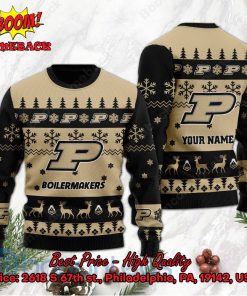 Purdue Boilermakers Personalized Name Ugly Christmas Sweater