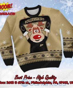 Purdue Boilermakers Reindeer Ugly Christmas Sweater
