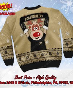 purdue boilermakers reindeer ugly christmas sweater 3 4Ciu9
