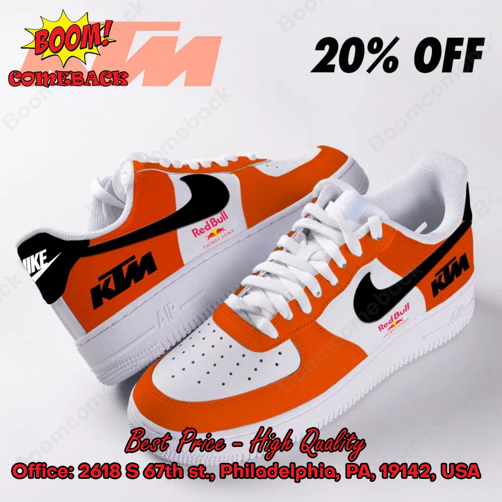 LIMITED DESIGN Red Bull KTM Racing Nike Air Force Sneakers