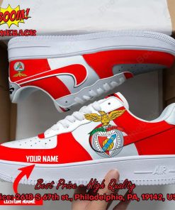 S.L Benfica Logo Personalized Name Nike Air Force Sneakers