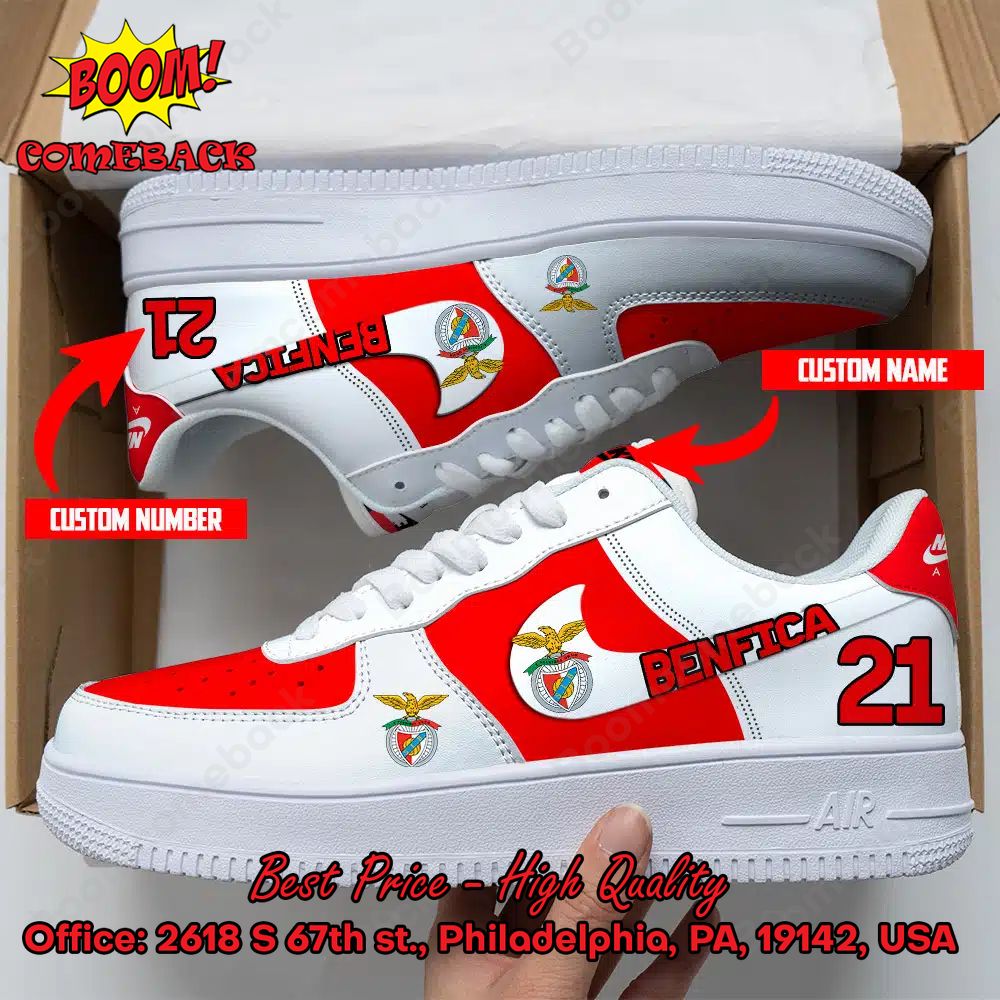 s l benfica personalized name and number nike air force sneakers 1 kO0Bh