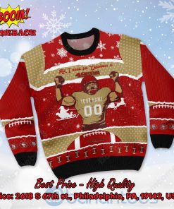 san francisco 49ers all i need for christmas is 49ers custom name number ugly christmas sweater 2 hIGz7