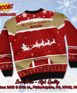 san francisco 49ers all i need for christmas is 49ers custom name number ugly christmas sweater 3 Xrq3P