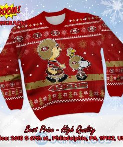 san francisco 49ers charlie brown peanuts snoopy ugly christmas sweater 2 gKPnZ